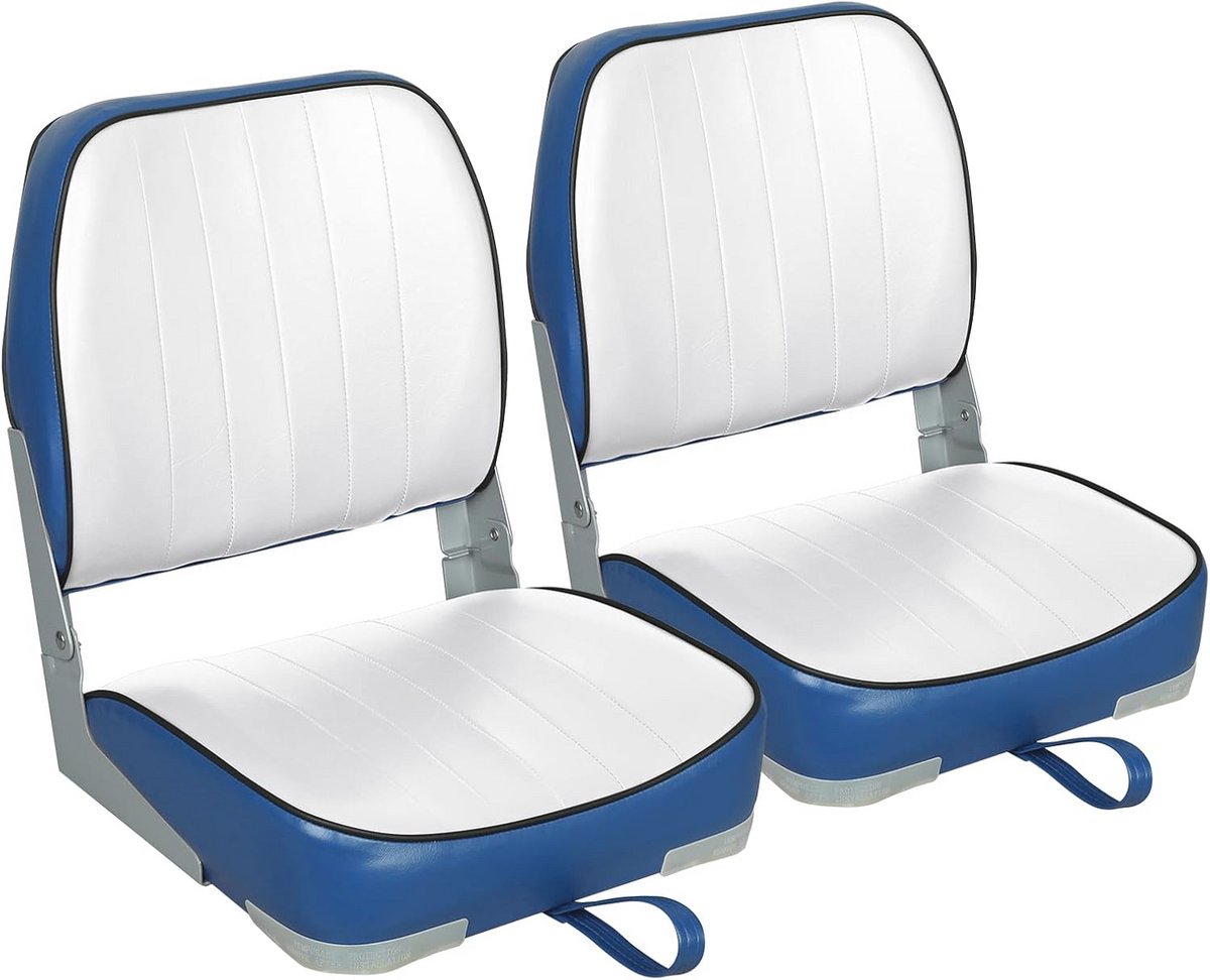 Opvouwbare Bootstoelen met Lage Rug - 2 Zitplaatsen in Diverse Kleuren