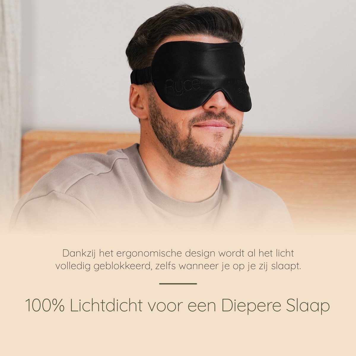 Ryce® Zijden Slaapmasker - Oogmasker - Vrouwen & Mannen - Cadeau - Zwart — afbeelding 7