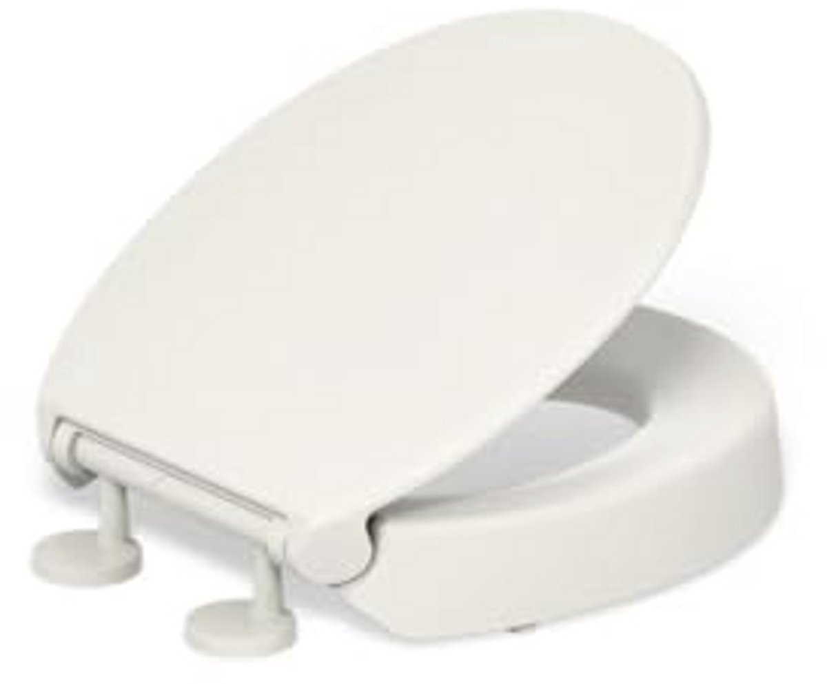 Verhoogde Toiletzitting met Ronde Voorkant - Extra Comfort en Ondersteuning
