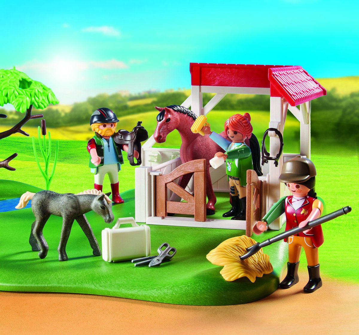 Playmobil MyFigures 70978 pas cher, My Figures : Ranch équestre