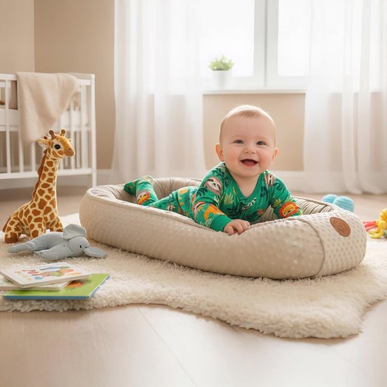 Babynestje - Minky Oud Roze / Leopard Grey | Babynestjes