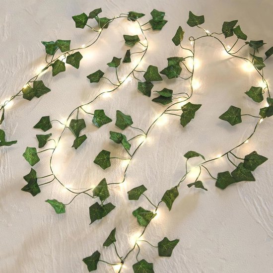 Lichtsnoer Van Kunstklimop Met 20 LED s Groene Lichtketting Voor lichtsnoer-van-kunstklimop-met-20-led-s-groene-lichtketting-voor