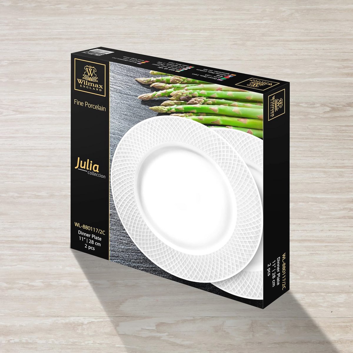 Set van 2 Witte Dinerborden - Ø 28 cm - Vaatwasmachinebestendig - Elegant en Praktisch