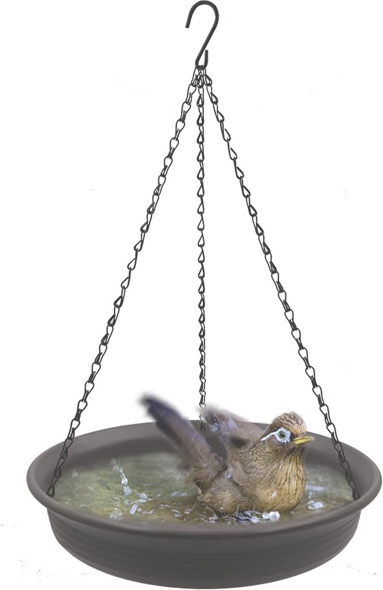 Hangend Vogelbad en Voederbak voor Tuin en Patio - 12 Inch