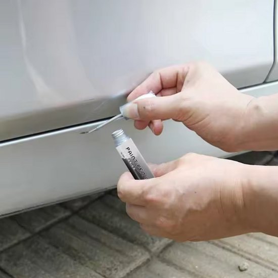 Zilveren Lakstift Auto Krassen Reparatie Pen Waterafstotend Permanent voor Fiets Motor Scooter Boot 10ml