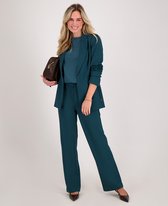 Je m'appelle Travelstof Dames Broek Straight fit Met stretch - Groen - Maat XXL