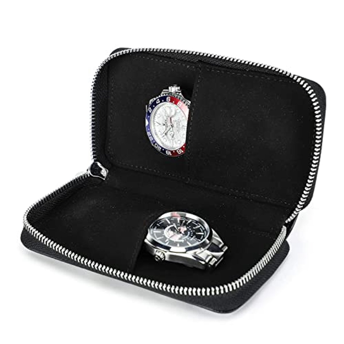 Lederen Reis Etui voor 2 Horloges - Draagbare Horloge Organizer en Opslagdoos