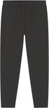 Zwarte trainingsbroek met elastische tailleband, recht model.