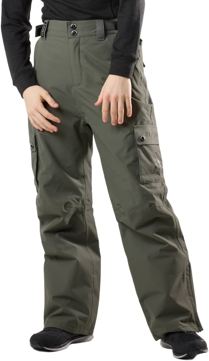 Slade Aspen Shell Broek – Skibroek voor junior Olijf