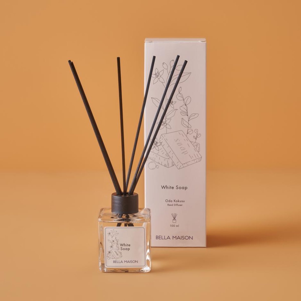 Witte zeep geurstokjes (100 ml)