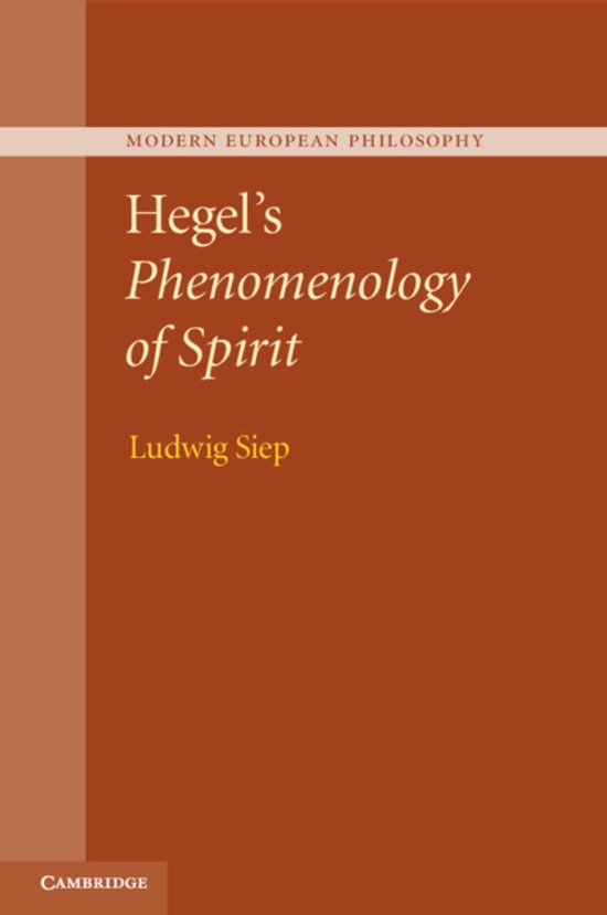 Modern European Philosophy- Hegel's Phenomenology of Spirit
