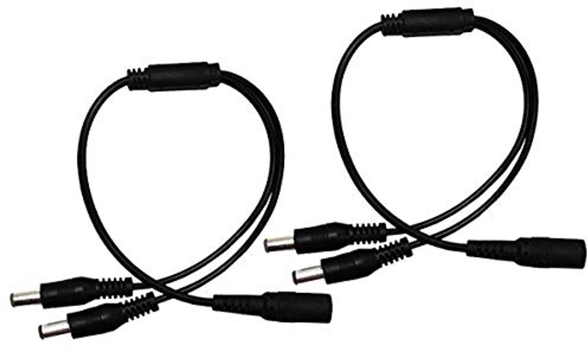 DC Power Splitter Cable 1 naar 2 - 5.5mm x 2.1mm voor CCTV Camera's
