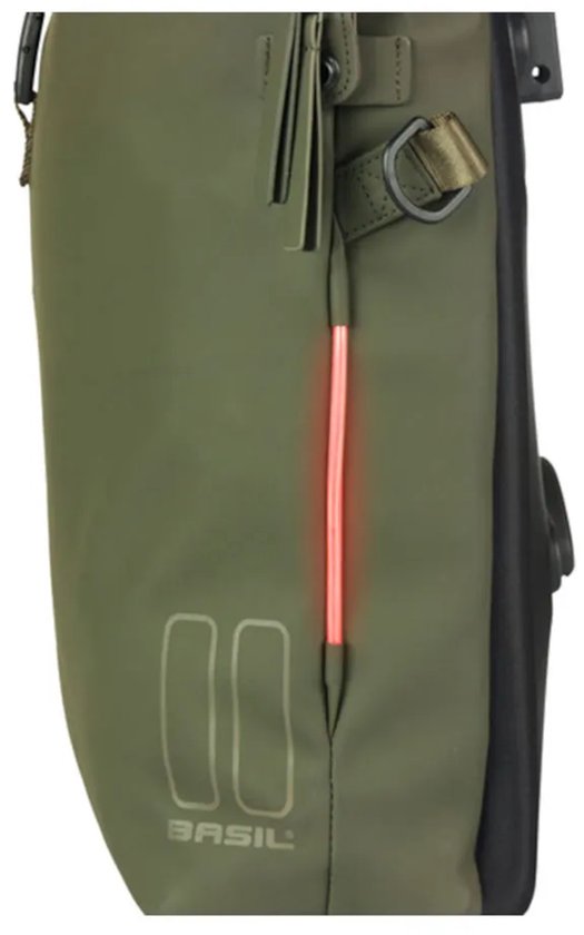 Basil SoHo MIK STUDS fietsschoudertas, 17L, groen van Basi — afbeelding 4