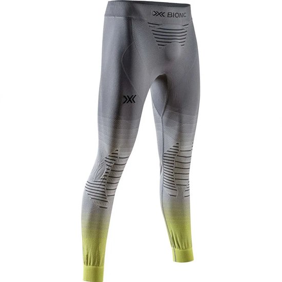 X-BIONIC Men's Invent FX Pants - Thermoregulatie, Performance Boost, 3D Bionic Sphere System, RETINA Ultra-High Resolution - Ideaal voor Wintersport & Outdoor - Grijs/Lichtgrijs/Canariegeel, L