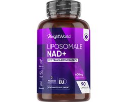 WeightWorld Liposomale NAD+ capsules met Resveratrol - 250 mg liposomal NAD+ per capsule - 90 vegan capsules voor 3 maanden voorraad