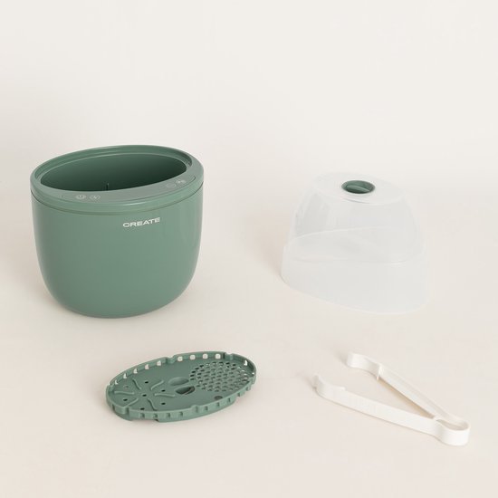 CREATE - Flessenwarmer en sterilisator met stoomkookfunctie - 2 flessen - Sage - BABY BOTTLE WARMER van CREATE — afbeelding 5
