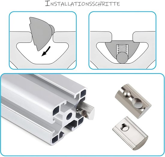 NVent CADDY ERISTRUT Strutprofielsysteem - NUTM6S6 / Strut profiel glijmoer zonder veer, roestvrij staal, M6, 6 mm, Schuifmoer, verkoop per: 1 x 1 stuk - 315140, 8711893151442