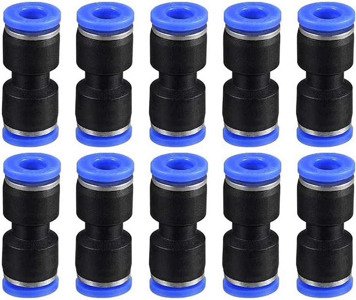 Green Glow - Snelkoppelingen 10 stuks voor 8 mm buitendiameter slang