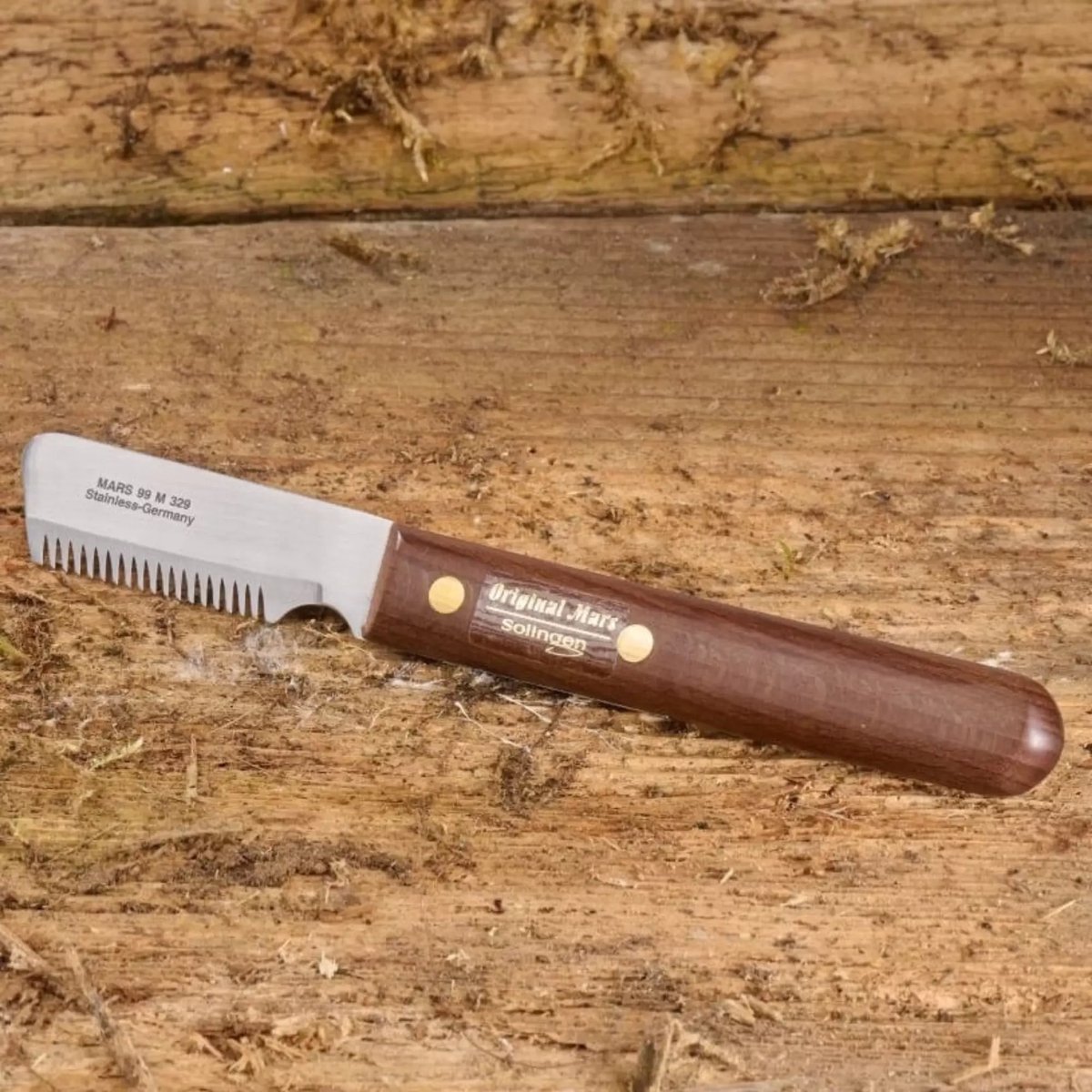 Mars Coat-King Klassieke trimmer – roestvrij staal – houten handgreep – dikke en middellange vacht