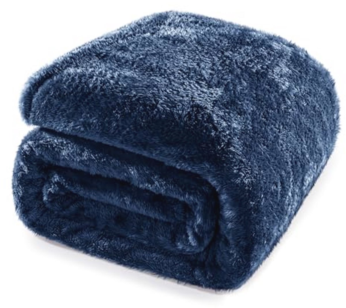 Knuffeldeken van Superzacht Fleece - Warme Woondeken, Bankdeken, en Campingdeken - 220 x 240 cm - Marineblauw