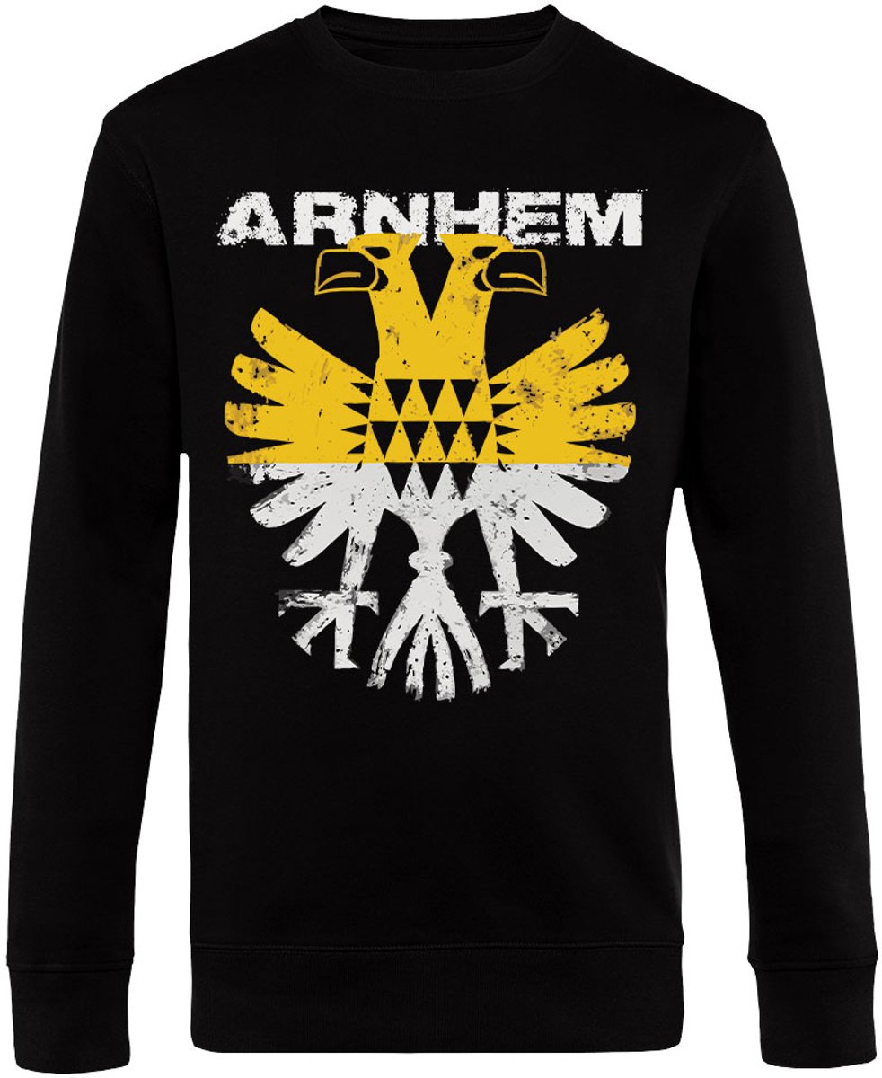 Arnhem Trui - unisex - voor geel zwart - adelaar - voetbal - sweater