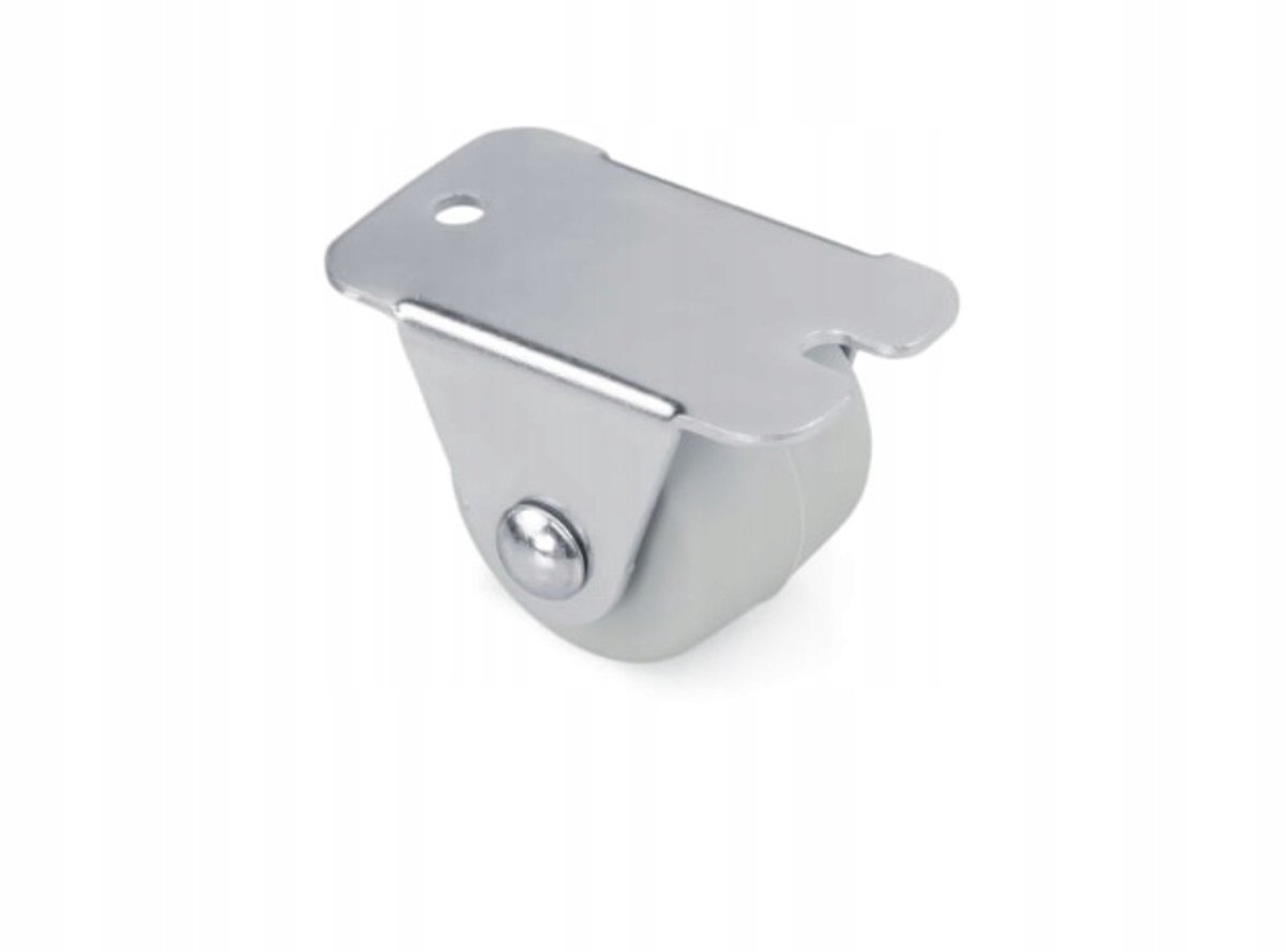 Stabiel meubelkastwiel met rubber 22mm