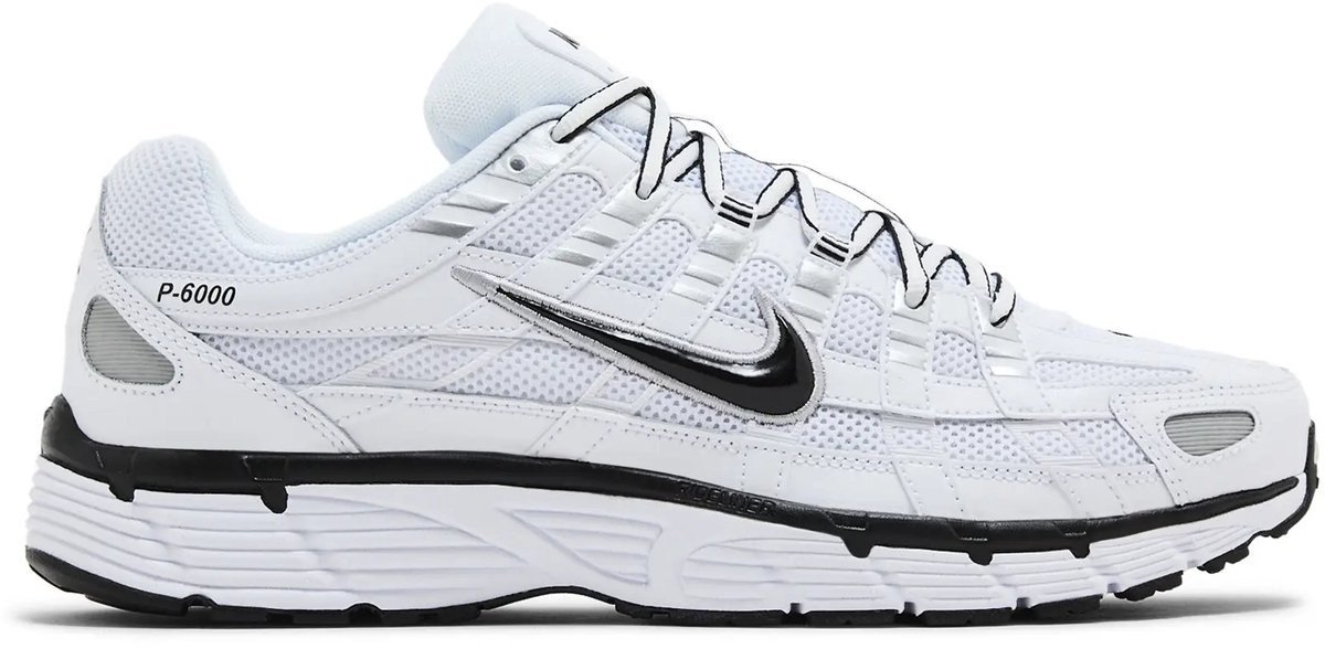 Nike P-6000 - Unisex - White Metallic Silver Black - EU Grey Fog