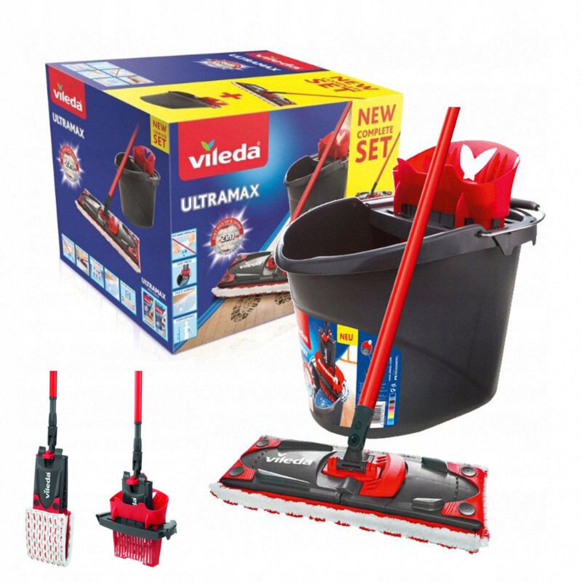 Vileda Ultramax 2-in-1 Dweilset met Emmer - 35 cm