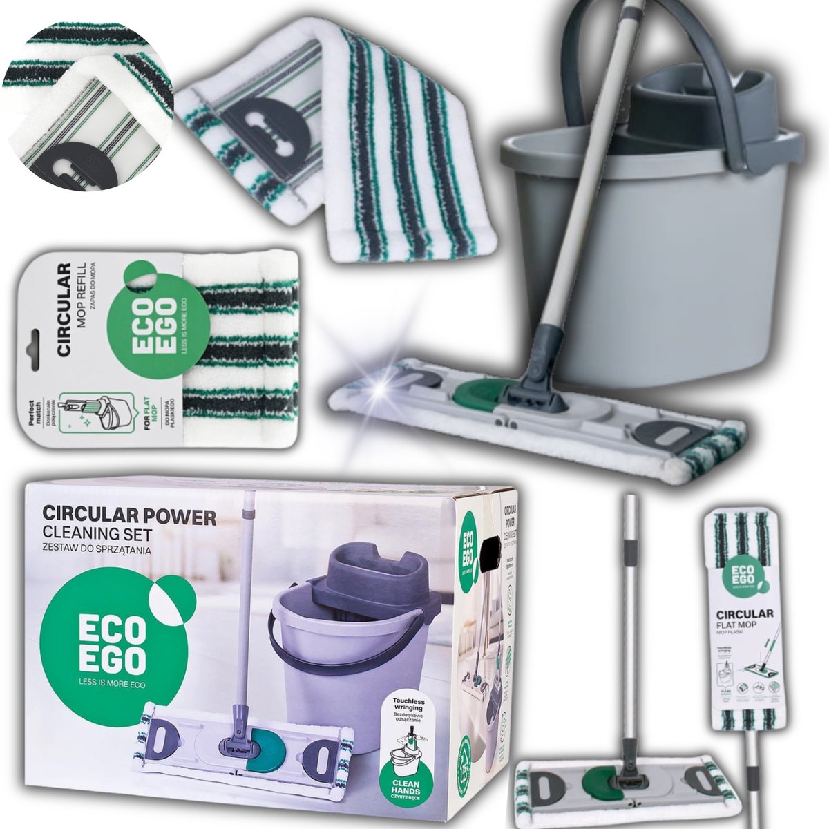 YORK ECO EGO Levels Mop + Reserve: 99% Bacteriën verwijderd