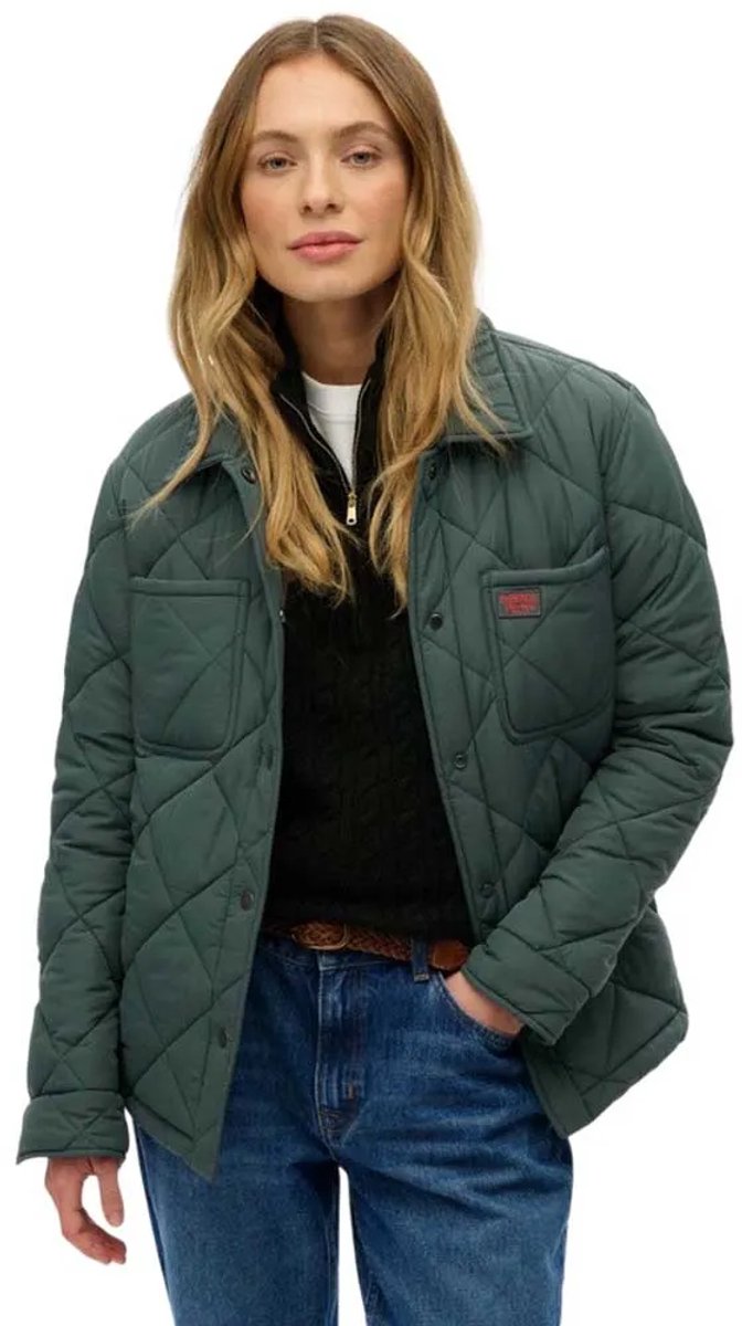 Superdry Doorgestikte Chore Liner Jas Dames Gewatteerde jassen Groen