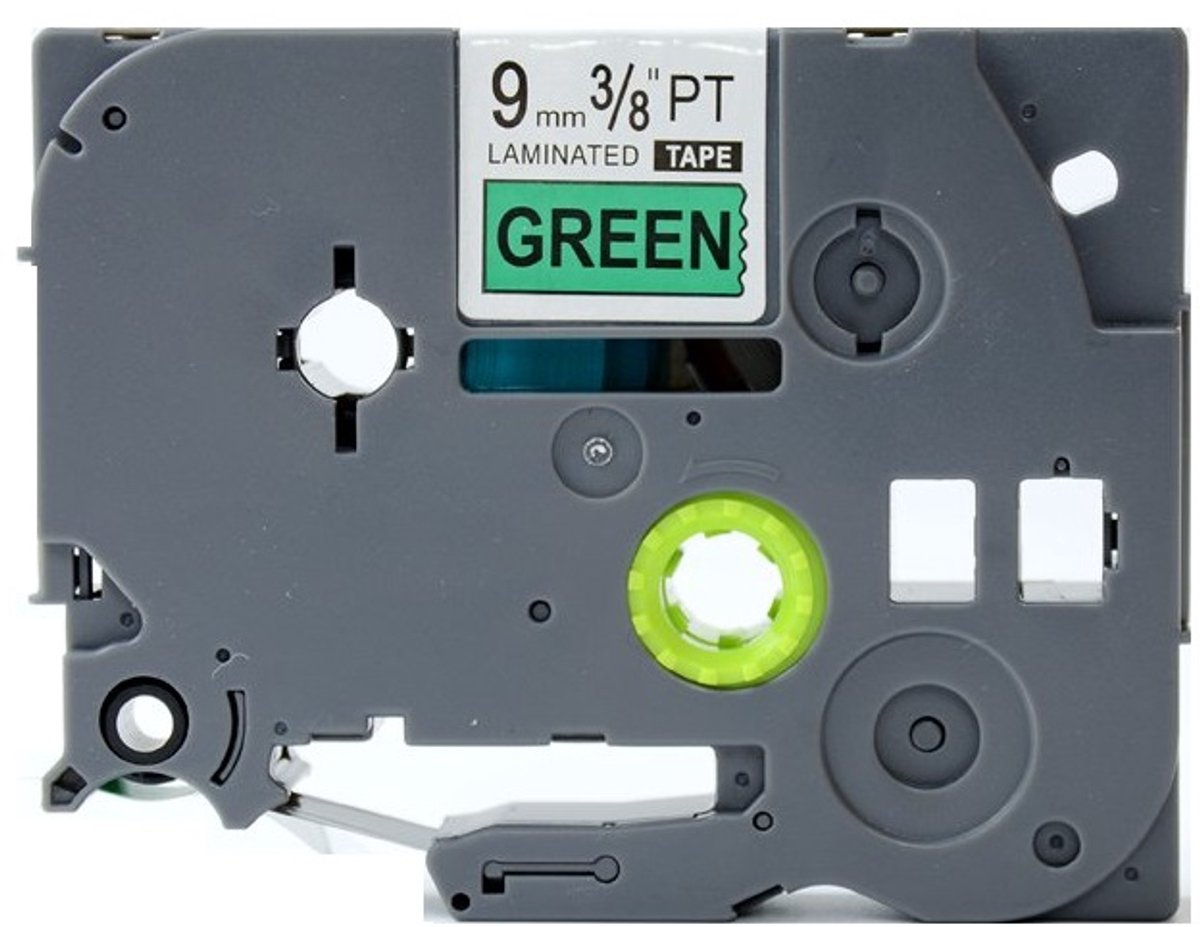 Brother TZe-721 Labeltape Groen 9mm - Compatibel P-Touch