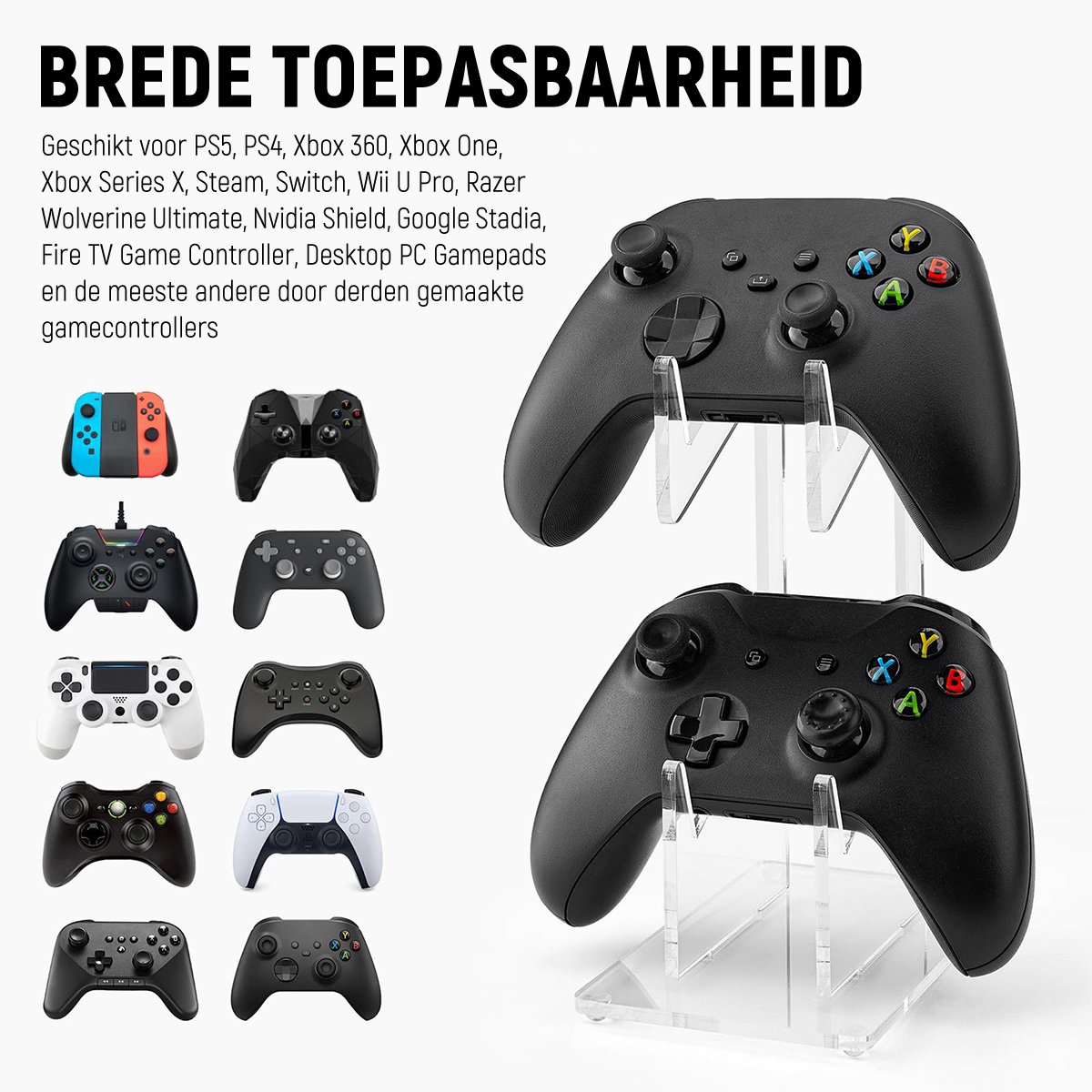 OneGamer Universele (PS5 Xbox PC Switch) Game Controller Houder - controller stand - controller standaard - voor PS5 / 4 - switch 1/2/Oled - Xbox - Pc – foto 3