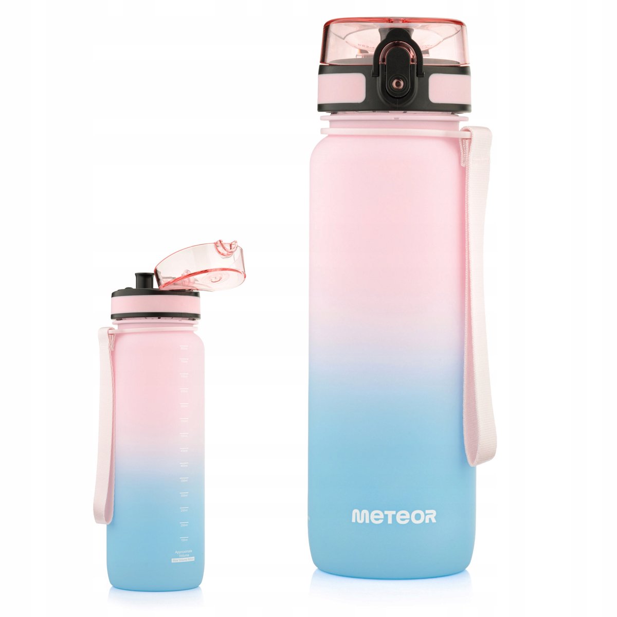 Meteor Bidon Sportowy 800ml - Niebiesko/Różowy, Szczelny Tritan
