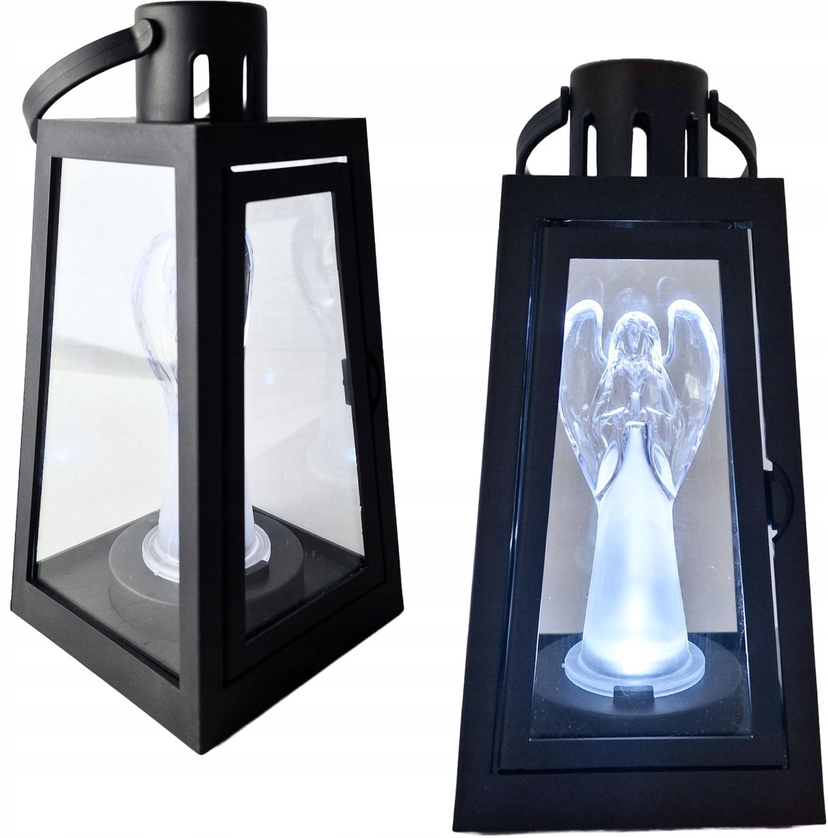 Decoratieve LED Lantaarn Engel Zwart - Tuin & Kerkhof