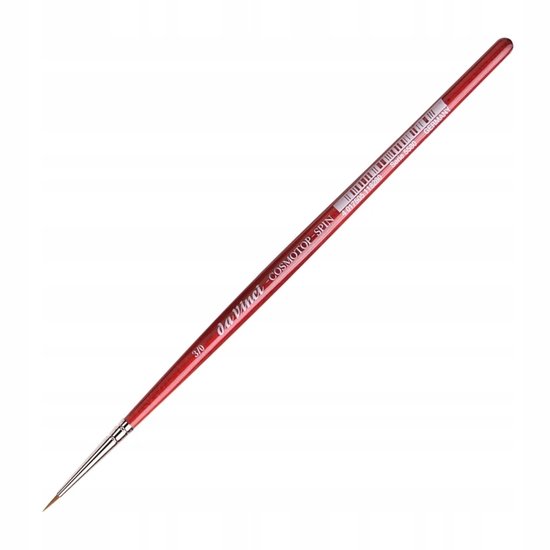 Paint Spin Da Vinci Série 5580 Cosmotop Spin Brown - Lot De 4 Pinceaux Synthétiques Pointus N°0/2, 0/3, 0/5, 0/10 – Fabriqués En Allemagne, Idéal Aquarelle & Acrylique