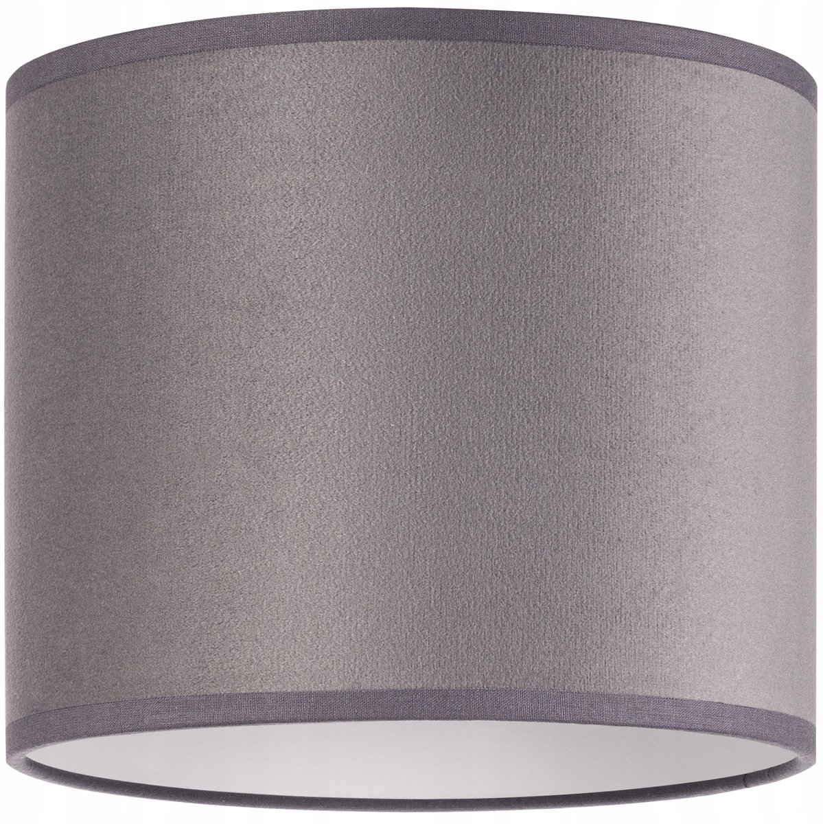 Grijze Velours Lampenkap Cilinder 20cm E27