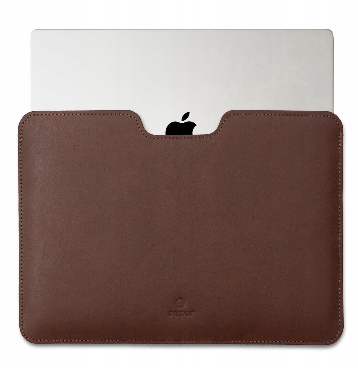 Baltan Luxe Lederen Hoes voor MacBook Air 13 M4 - Donkerbruin
