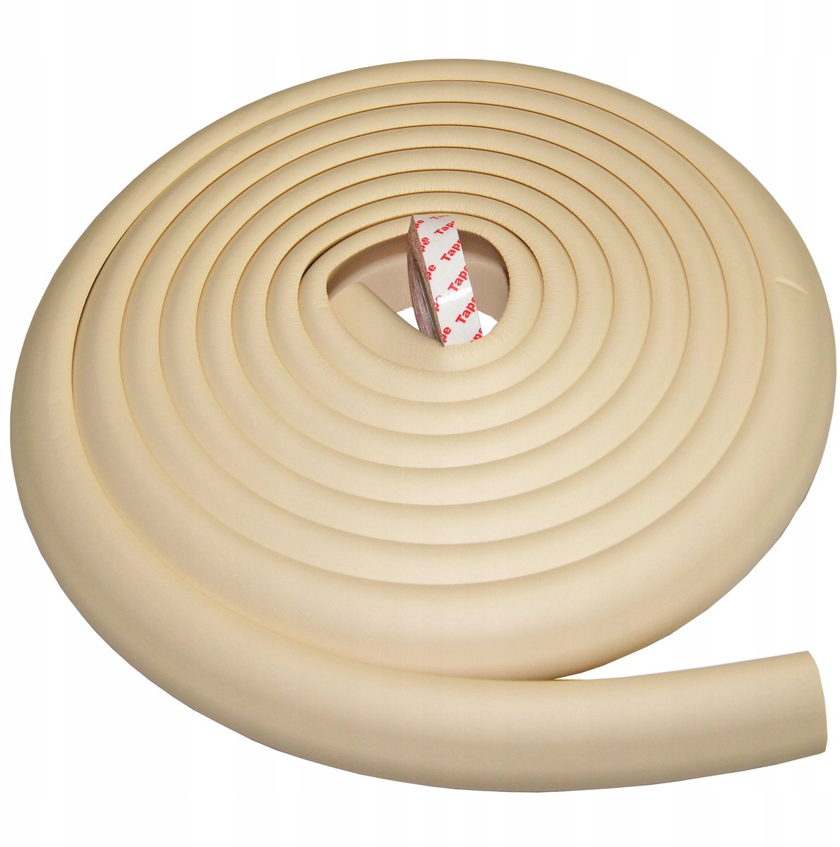 L-vormige beschermende schuimtape hoekbescherming 500 cm dik crème