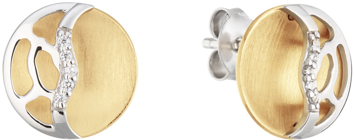 Glow 106.0805.00 Dames Oorbellen - Oorknopjes - Sieraad - Zilver - 925 Zilver - 2 mm breed - 11 mm lang