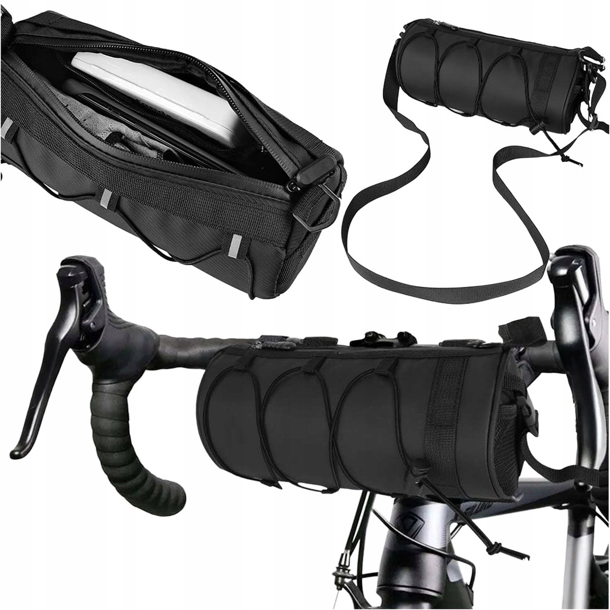 Waterdichte Fietsframe Tas 2-in-1: Stuurtas & Schoudertas