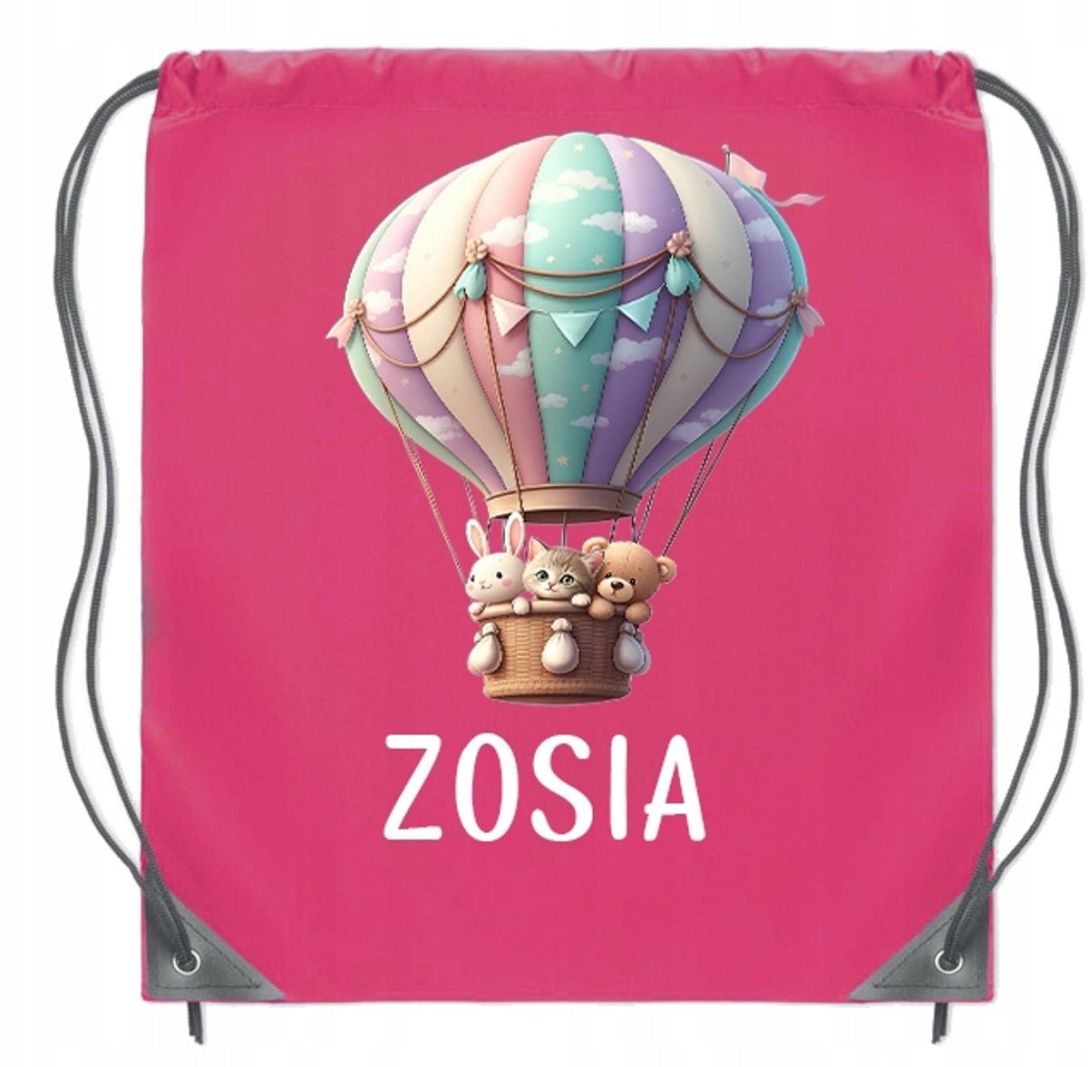Merkloze Roze Schooltas / Schoenenzak met Creatieve