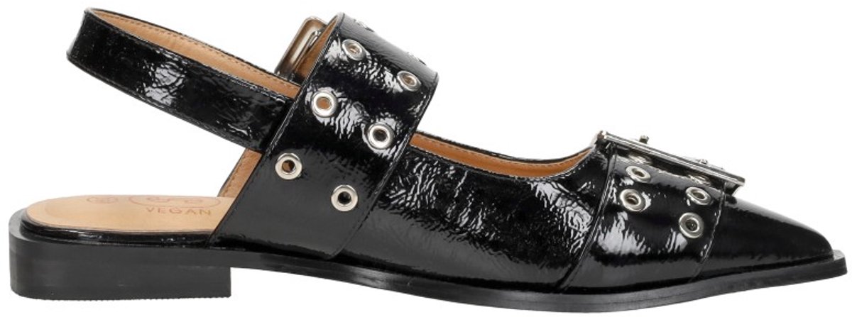 Shoecolate Slingbacks Slingbacks - Zwart lak - Maat 38