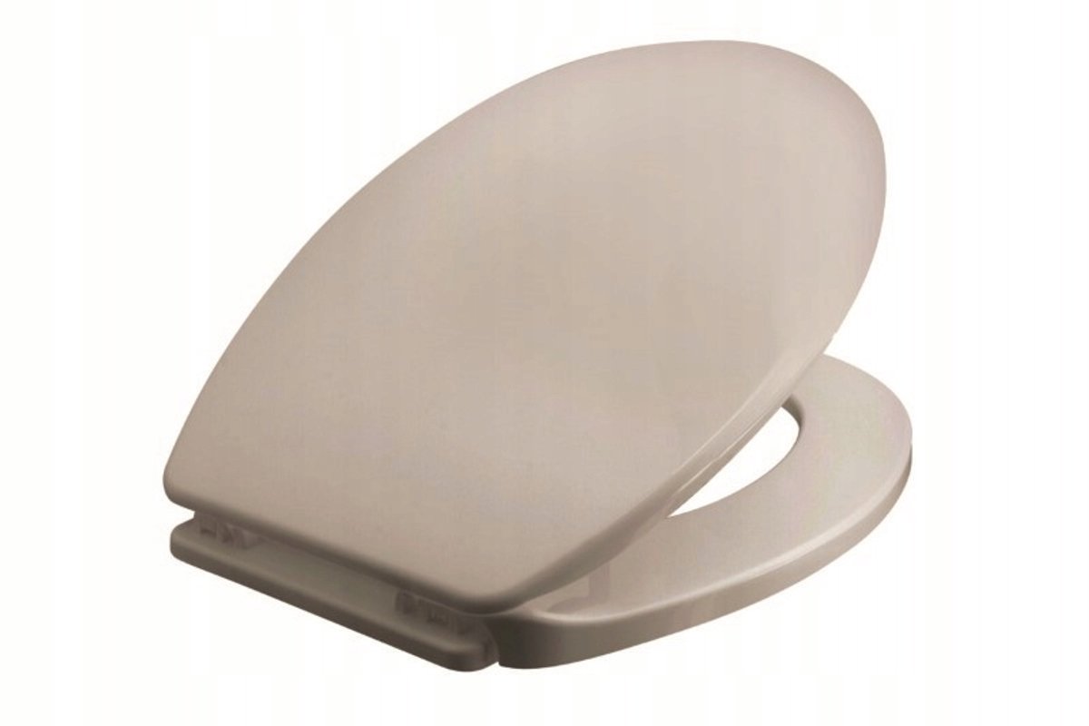 Bisk Iris Toiletbril, Beżig, Polypropyleen, Universeel, Easy Clean
