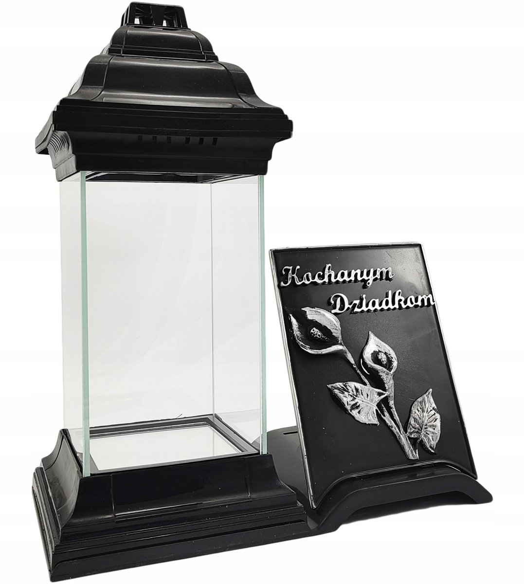 Luxe Grafkapel voor Grootouders - Glas & Zilveren Inscriptie