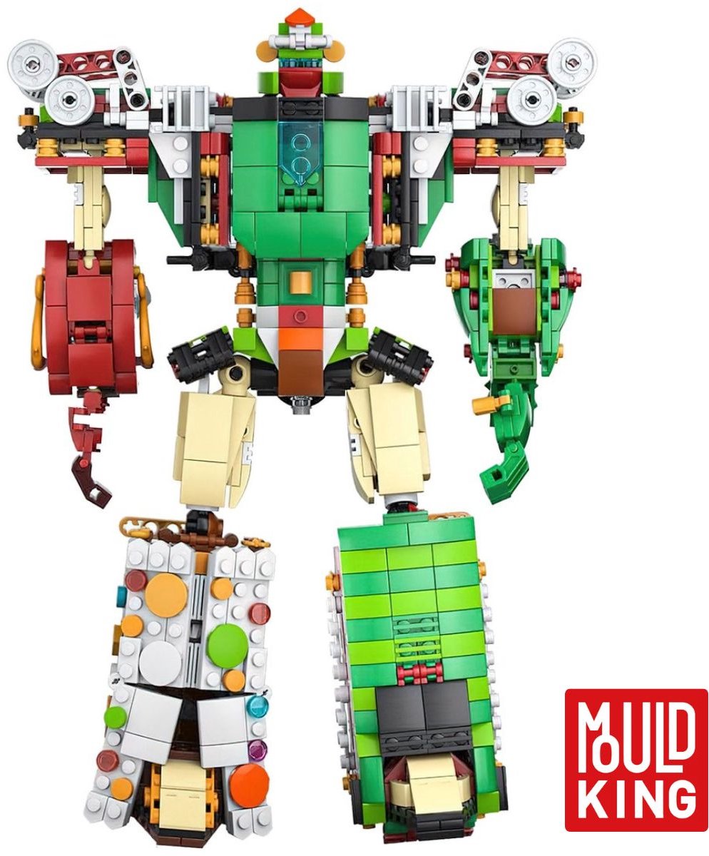 Mould King - 12028 2in1 Technic Transformers Trein bouwset | Classic Christmas Icons Robot Action Figure | Geschikt voor Lego | Kerstboom Creator Modelbouw | Kerst decoratie geschenkset voor volwassenen & kinderen | Bouwdoos met 1522 bouwstenen — cadeau in Spellen & Speelgoed - foto 8