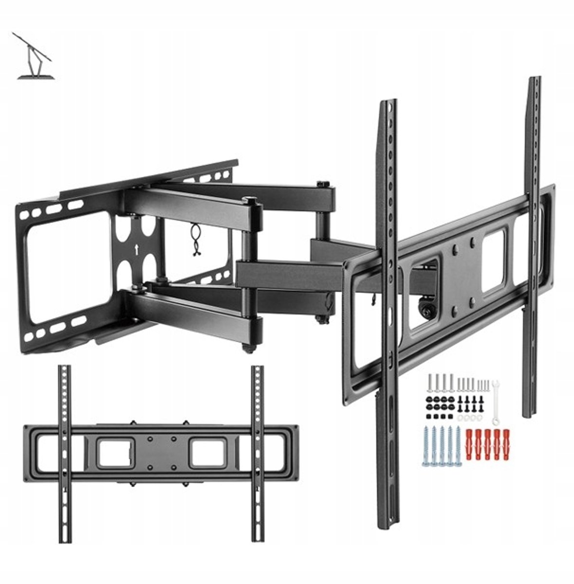 Draaibare TV-muurbeugel voor LG 47LB650V - Max 50kg
