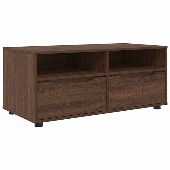 vidaXL - 3-delige TV-meubel met 1 deur - Zwart eiken - Hout - 100x30x30