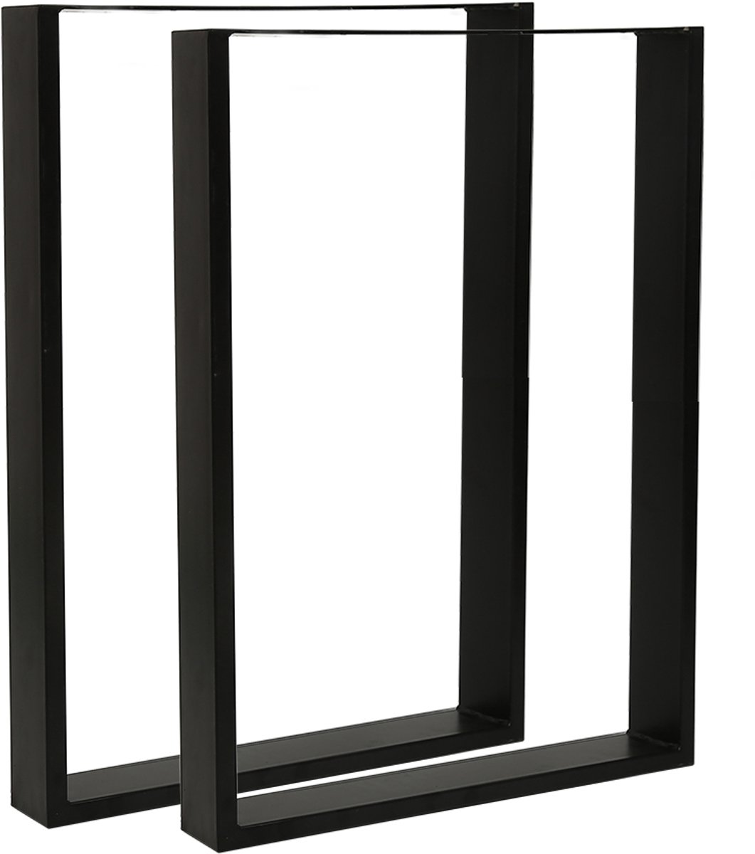 PIPIPOXER Tafelpoten 60×72 cm meubelpoot–Set van 2–Industrieel,zwart