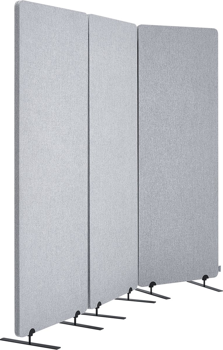Vevor Scheidingsscherm 184cm 3 Panelen Kantoor Privacyscherm Lichtgrijs
