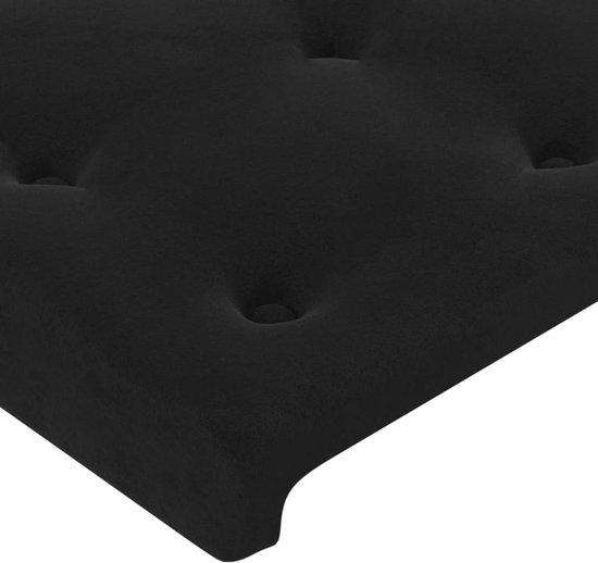 vidaXL - Hoofdbord - met - randen - 83x23x78/88 - cm - fluweel - zwart